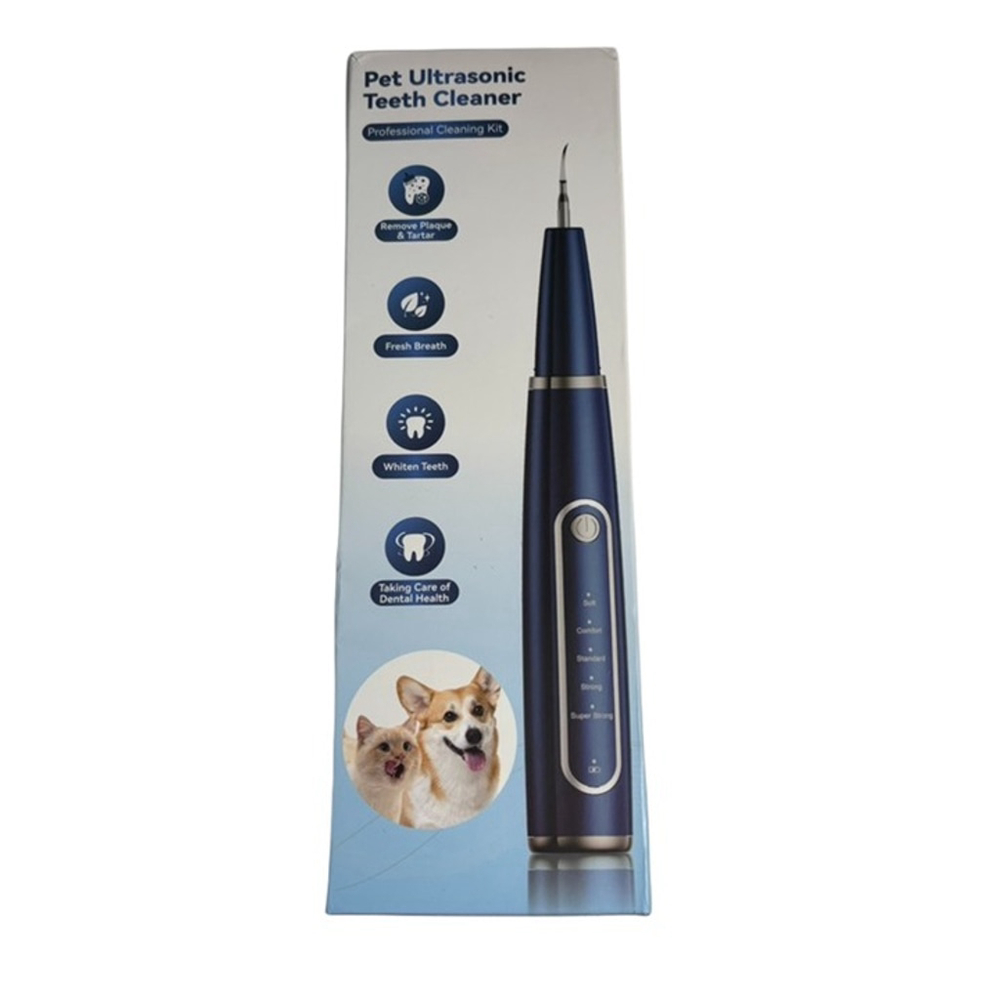 Pet ultrasonic teeth cleaning kit with LED light and 5 adjustable modes
